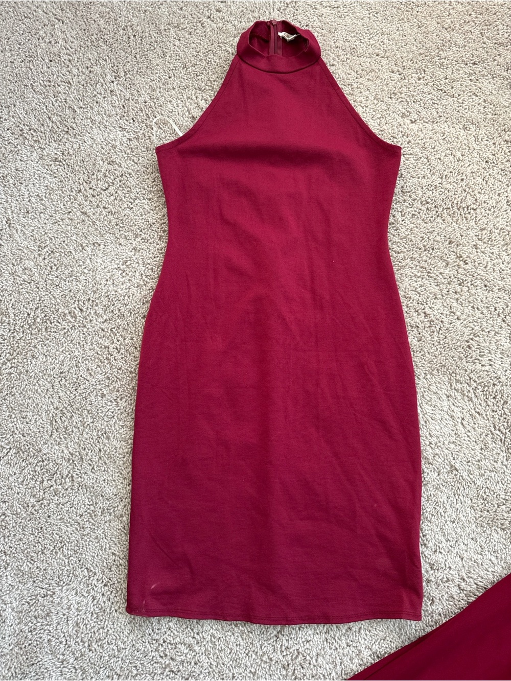 Rolla Coster Sleeveless Halter Midi Dress in Burgundy